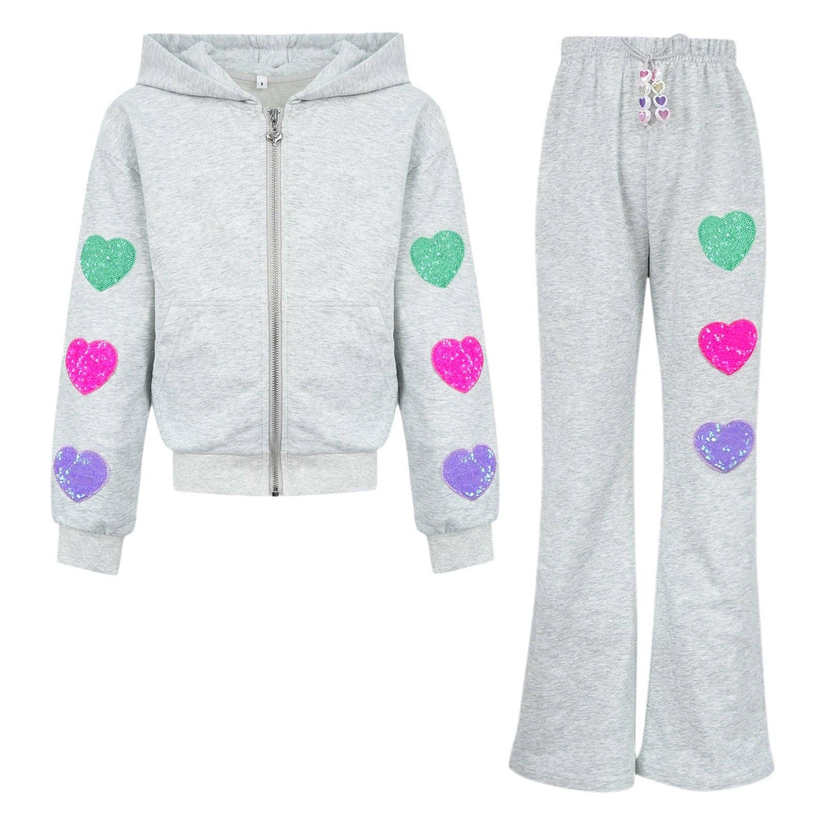 Sequin Heart Lounge Set