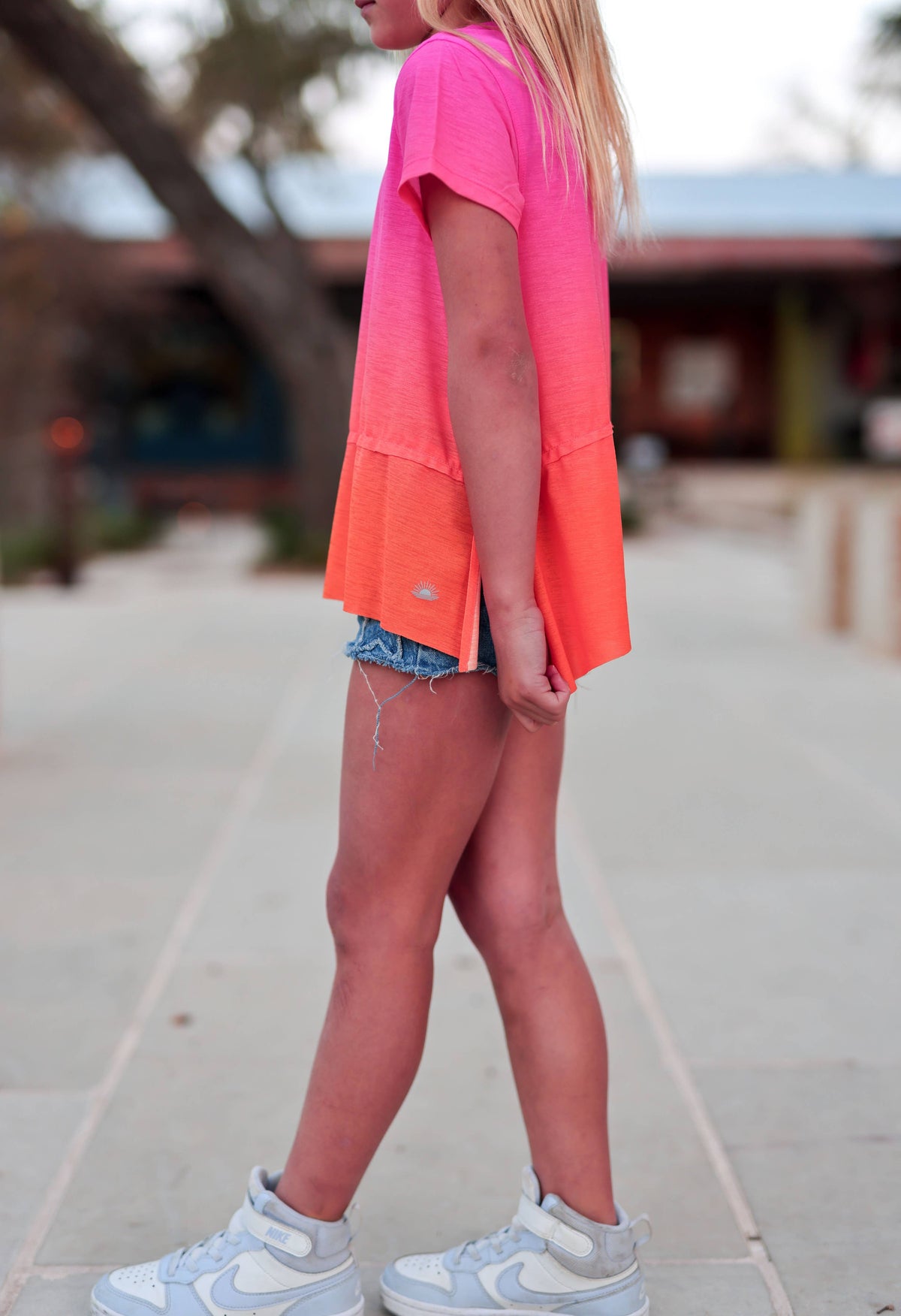 Flowy Strawberry Sherbet Shirt