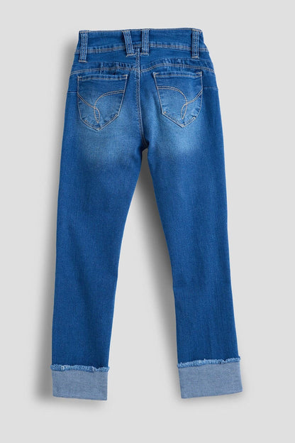 Girls Wannabettafit Mid-Rise Mega Cuff Skinny Jean-GP218953