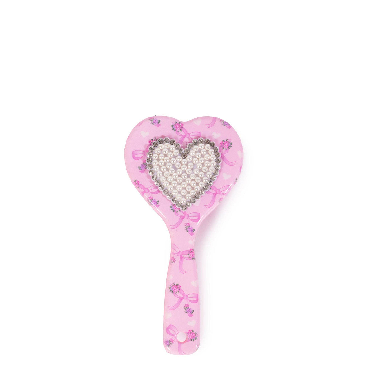 Heart Bow Printed Heart Shaped Hairbrush