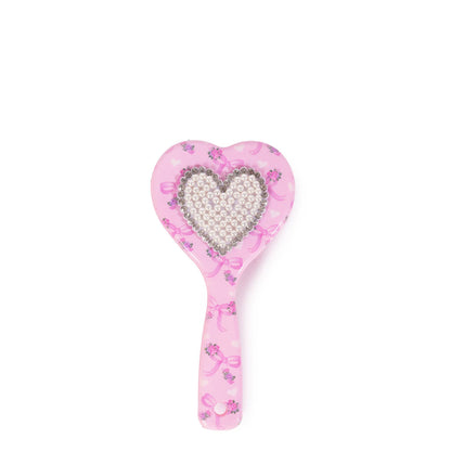 Heart Bow Printed Heart Shaped Hairbrush