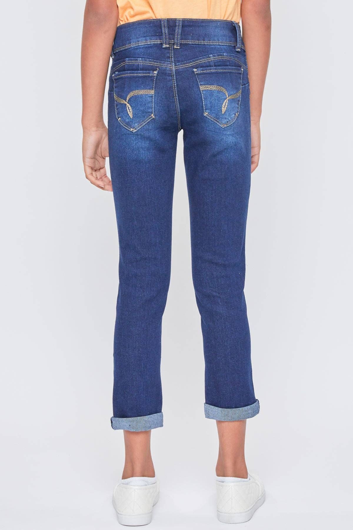 Girls Wannabettafit 2-Button Double Skinny Jeans -GP243051
