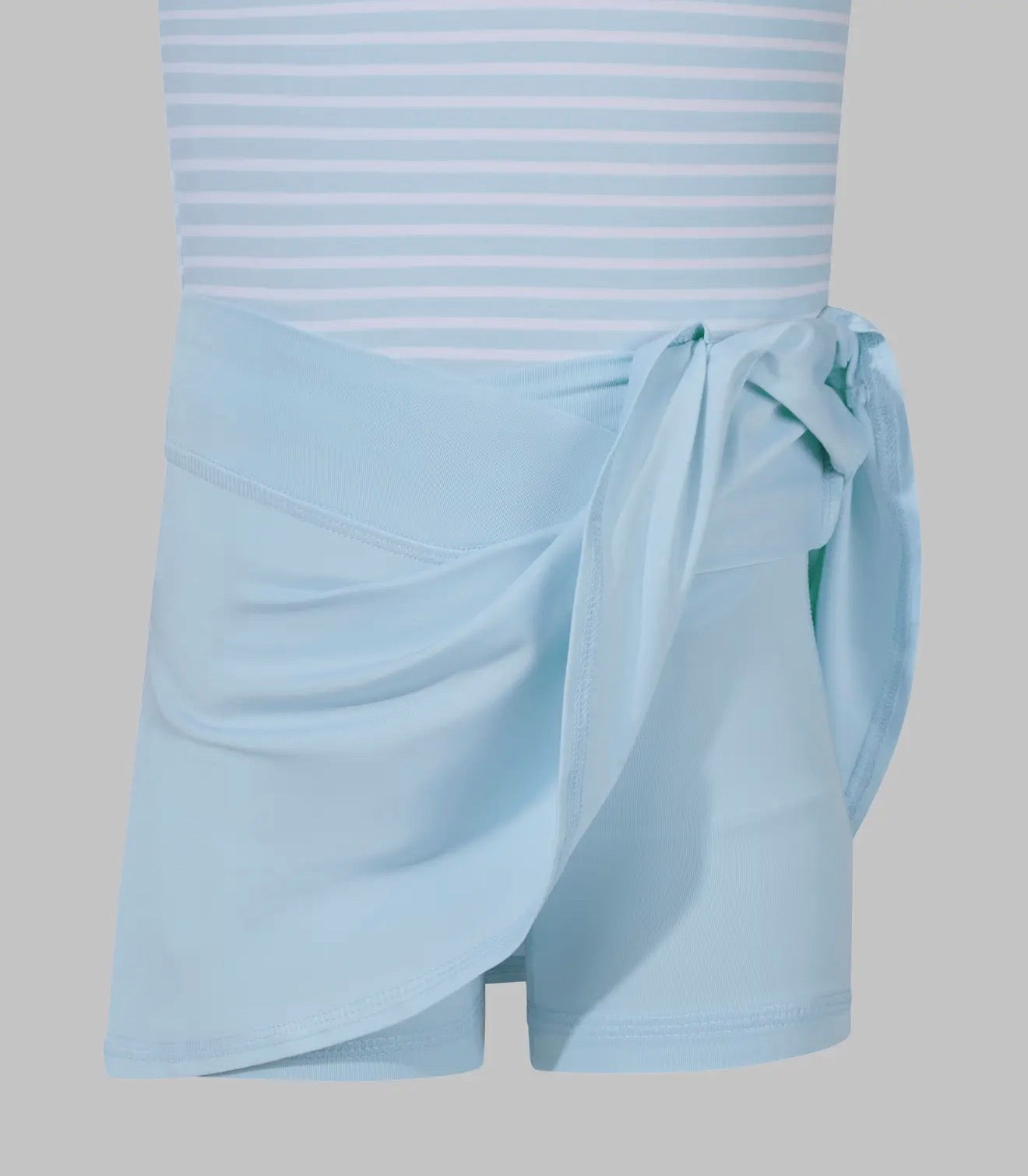 Blue Tank, Crossover Skort, & Belt Bag Set