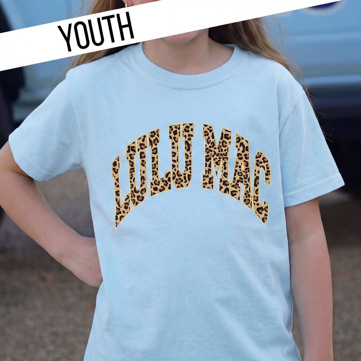 Leopard Chambray Comfort Colors Tee