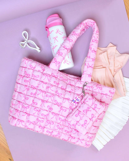 Quilted Scrunchies Large Tote Bag with Coin Purse
