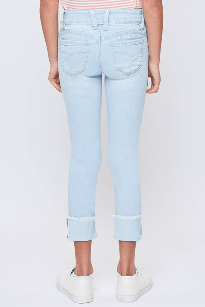 Girls Wannabettafit Mid-Rise Mega Cuff Skinny Jean-GP218953