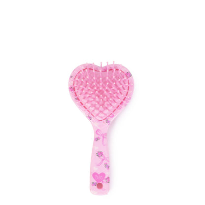 Heart Bow Printed Heart Shaped Hairbrush