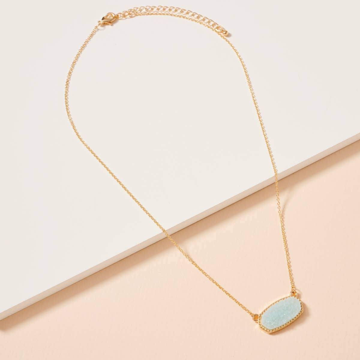 Druzy Stone Pendant Necklace