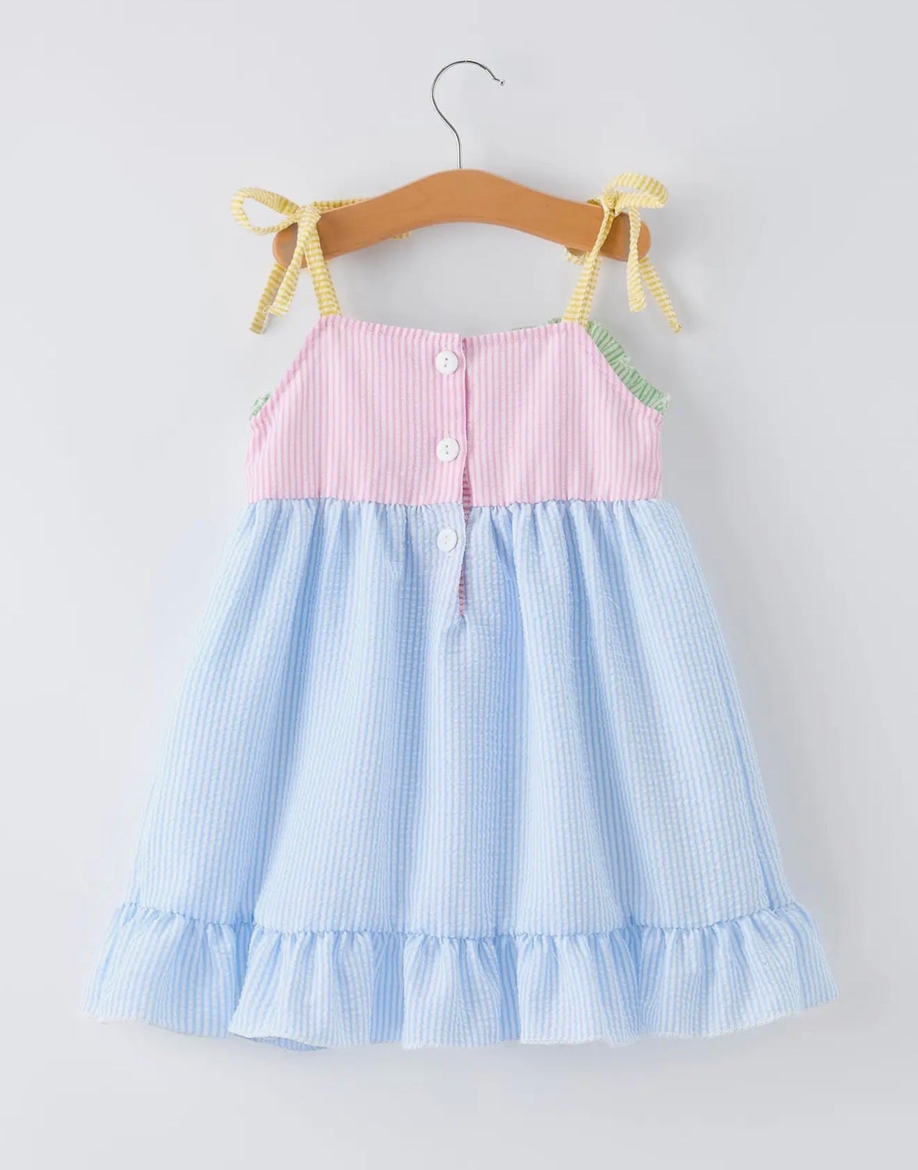 I Love Mom Seersucker Dress