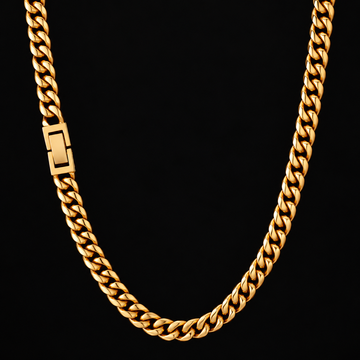 18K Gold-Plated 8mm Cuban Chain