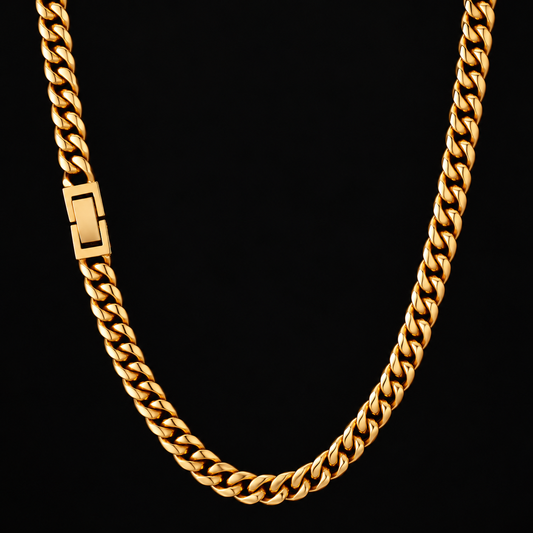 18K Gold-Plated 8mm Cuban Chain