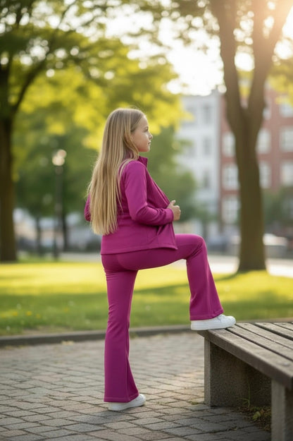 Fuchsia Active Jacket & Pant Set