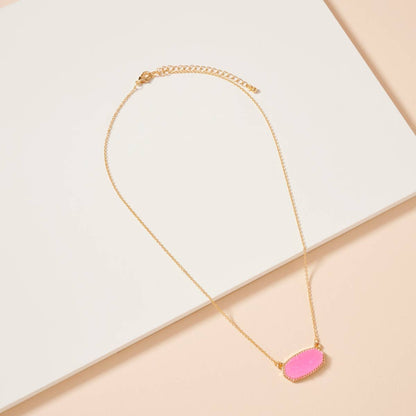 Druzy Stone Pendant Necklace