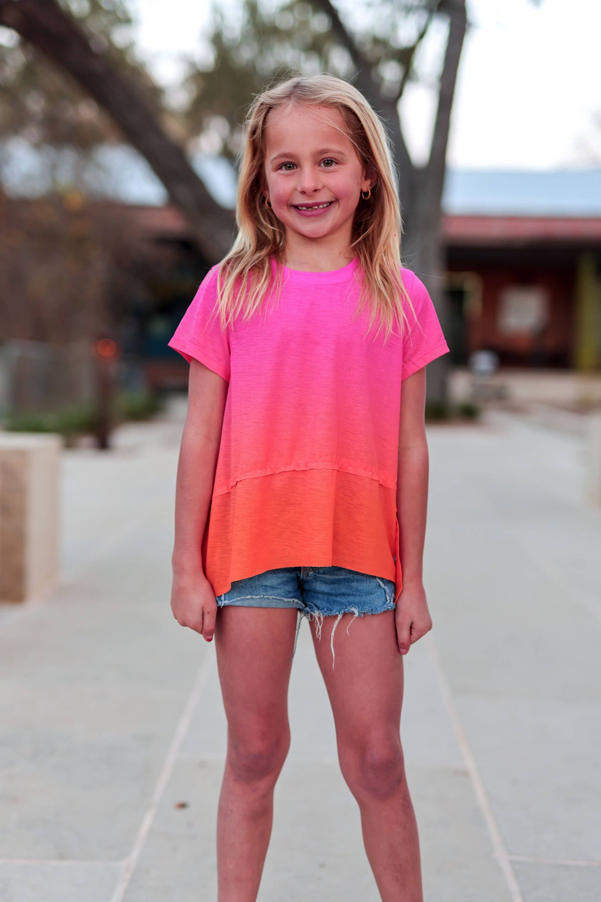 Flowy Strawberry Sherbet Shirt