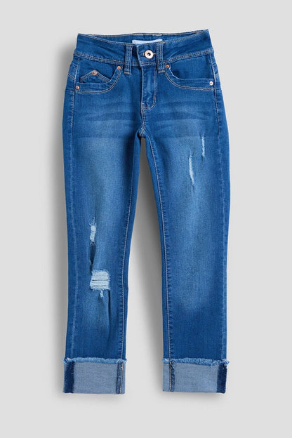 Girls Wannabettafit Mid-Rise Mega Cuff Skinny Jean-GP218953
