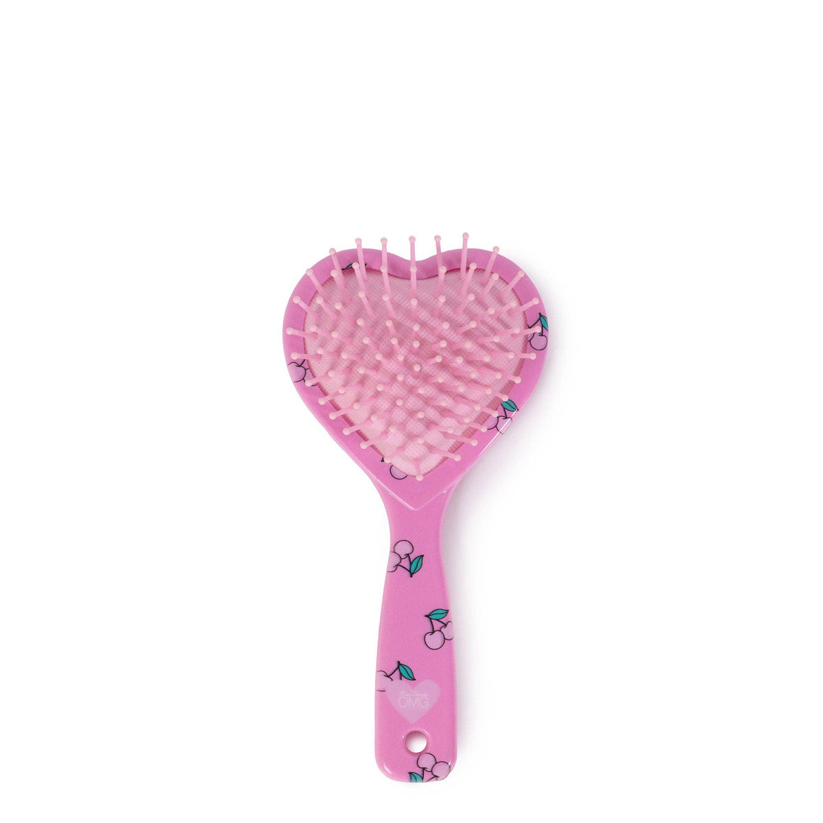 Cherry Printed Heart Shaped Hairbrush