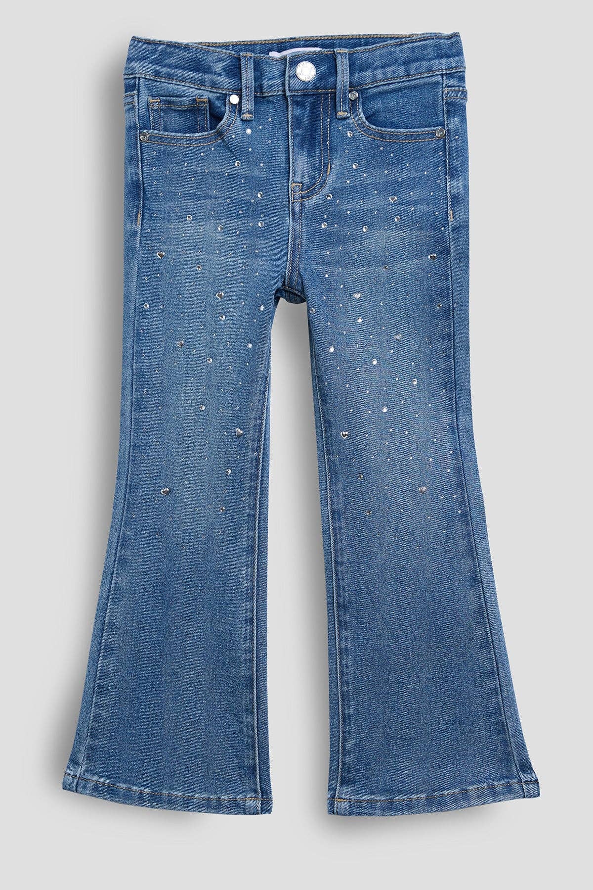 Baby Girls Rhinestone Flare Jeans-BP284602