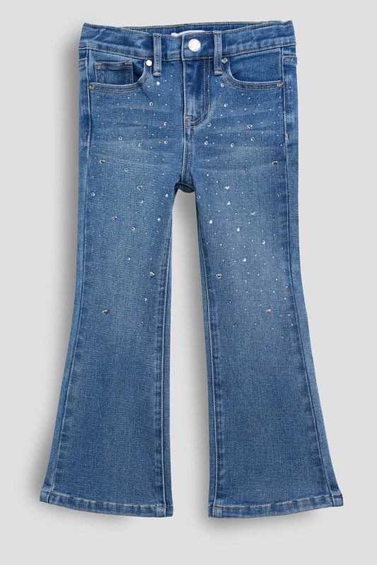 Baby Girls Rhinestone Flare Jeans-BP284602