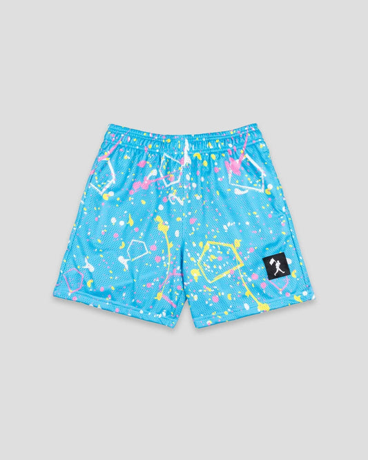 Pitchers That Paint Diamond Pro Mesh Shorts (Blue)