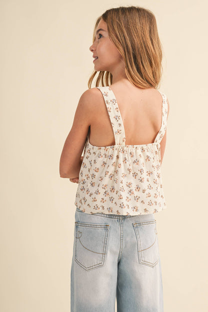 TWEEN KIDS GIRLS BOW FRONT SLEEVELESS TOP (7-14)